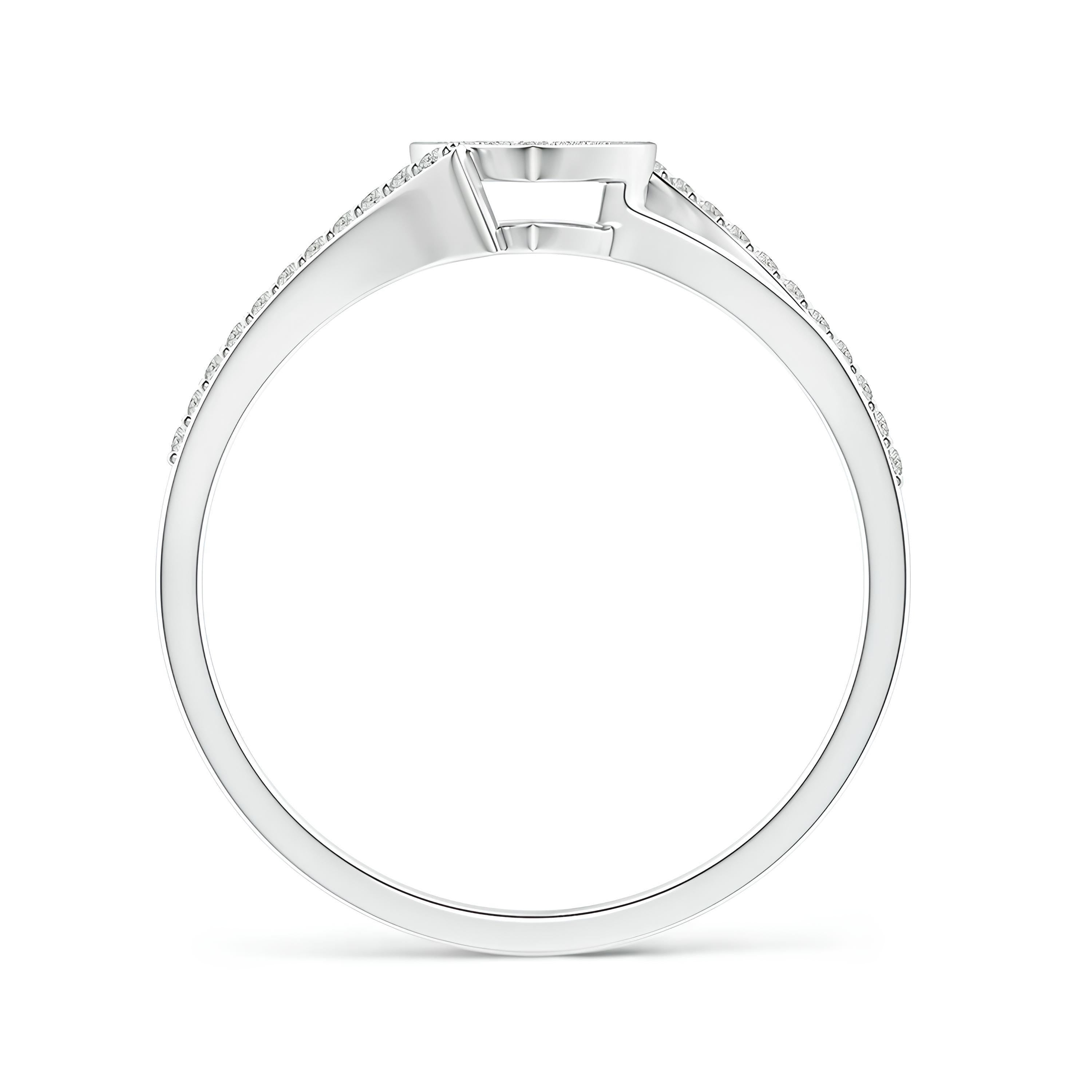Composite Heart Diamond Ring EF VS/SI Lab-Created Diamond Half Eternity Wedding Band for Women in 14K Solid Gold